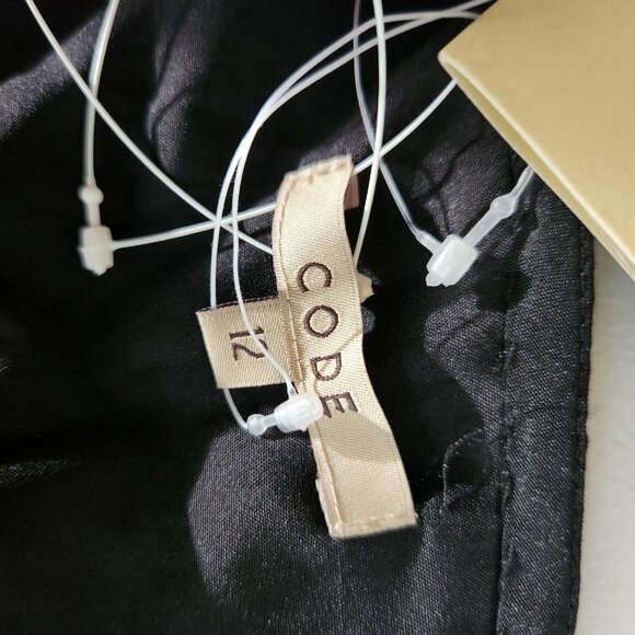 Code Dress Womens Size 12 Black One Shoulder Cocktail Party Rayon Polyester NWT - Picture 11 of 14